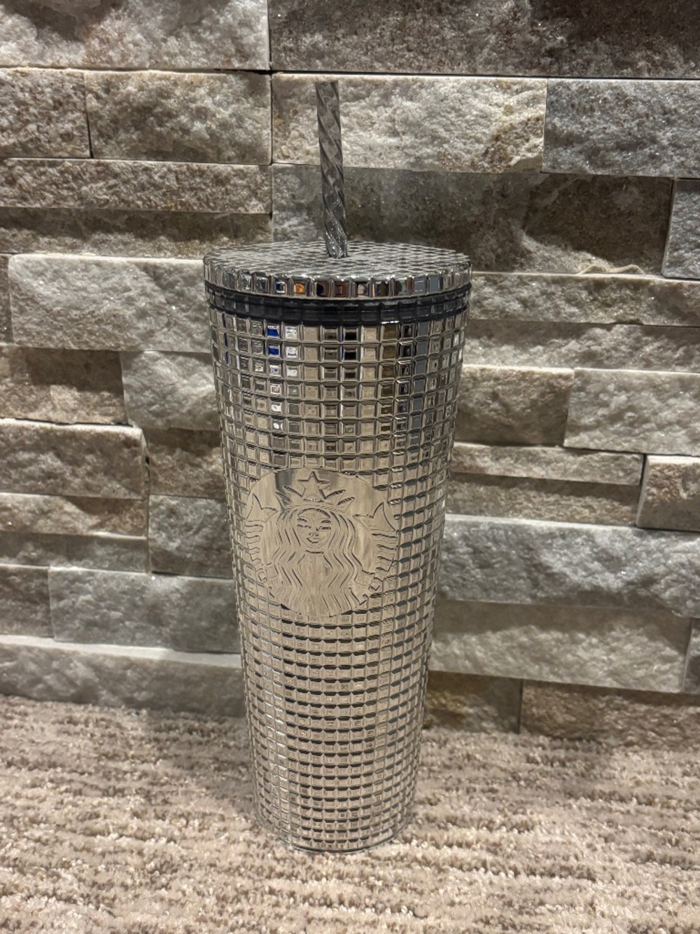 Starbucks Disco Ball Style Mirrored 24oz Tumbler - Brand New